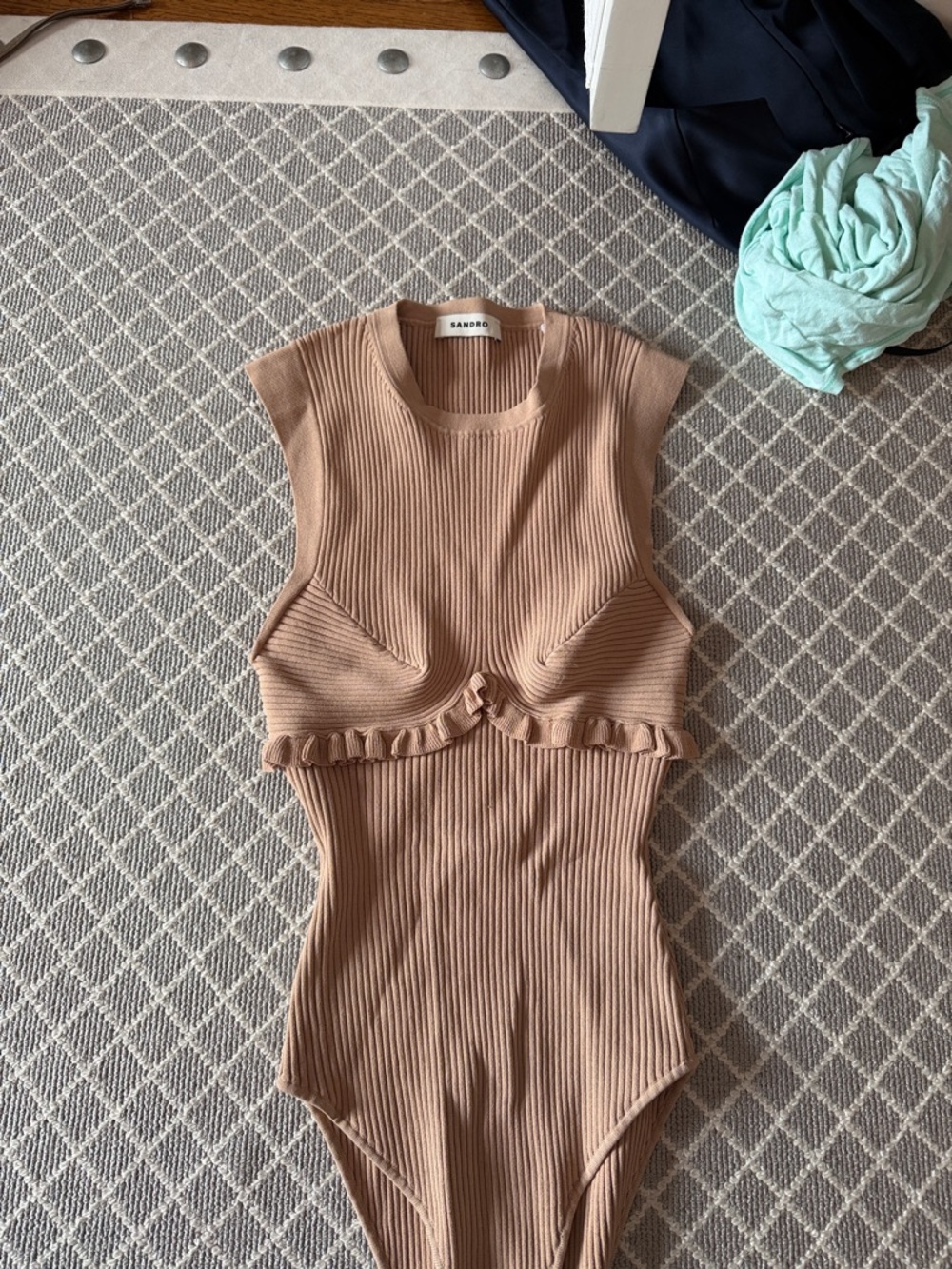 SANDRO Tan bodysuit